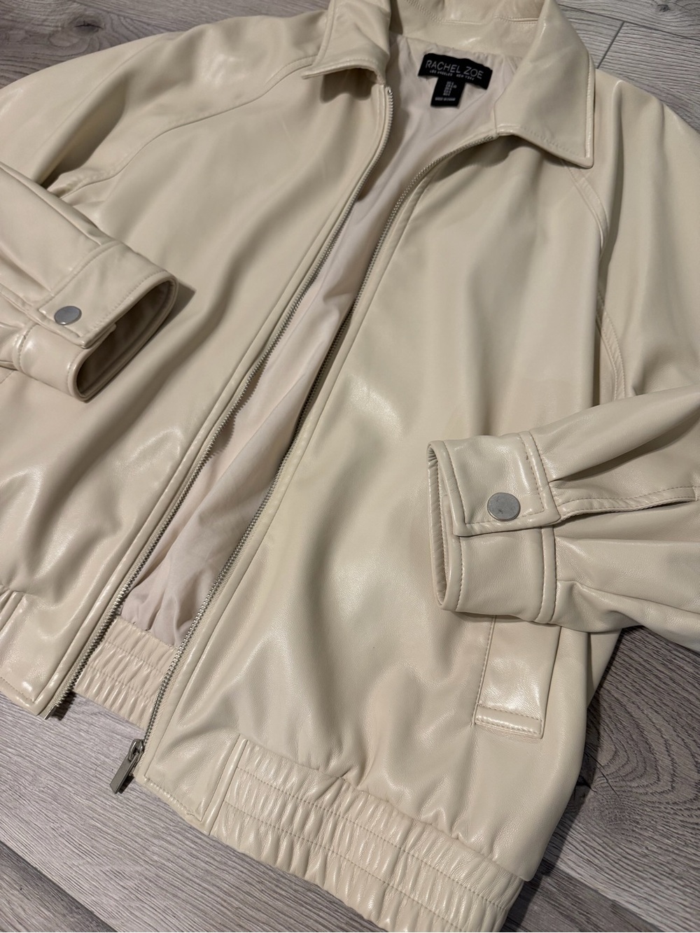 Cream Pleather Jacket! - Picture 2 of 6